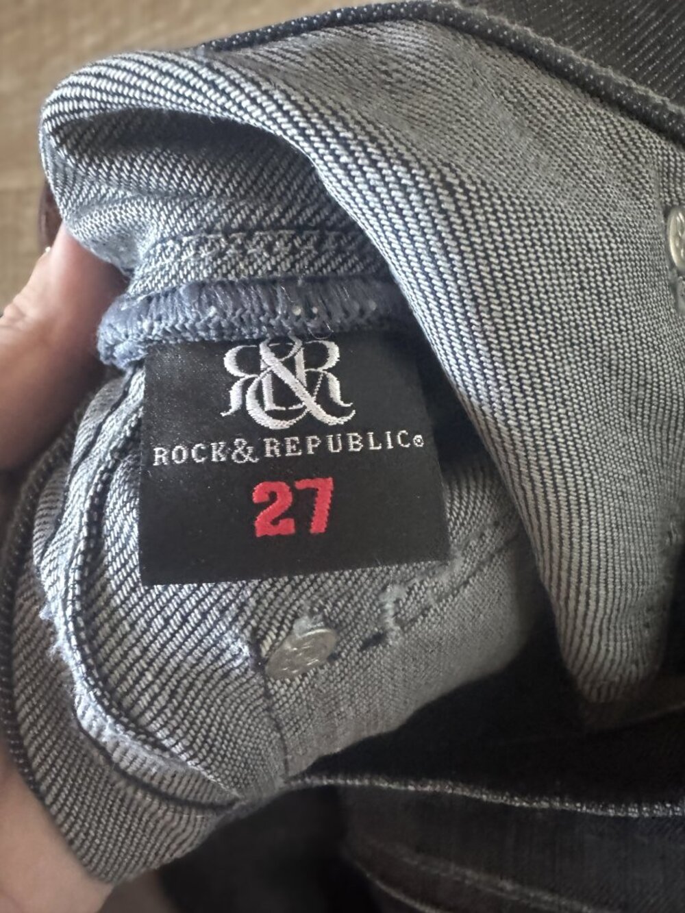Rock & Republic Kasandra Bootcut Jeans | Dark Wash Stretch Denim | Size 27 - Picture 3 of 7